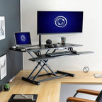 VIVO Black 48 in Corner Standing Desk Converter, DESK-V048KL - Image 2