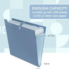 20Pack Accordion File Organizer Expanding File Folder with 8 Pockets, Bulk Letter Size Portable Paper Document Organizer for Office Home Business Supplies, Blue - Image 4
