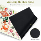 Mouse Pad, 4 in1 Large Desk Mat, Desk Pad Matt for Desktop, Anti-Slip XXL Big Computer Ergonomic Mousepad with Wrist Support for Keyboard and Mouse for Women I Watercolor Stickers - Image 7