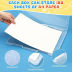 Affrolling 4 Pack A4 Plastic File Cases, Colorful Document Organizers - Image 2