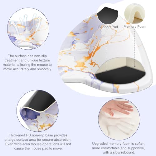 MOSISO Large Gaming Mouse Pad&Keyboard Mouse Pad Set, Lavender Purple - Image 3
