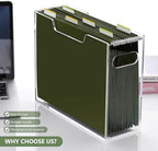 DINGHUO Acrylic Hanging File Organizer Box with Handles - Image 4