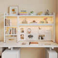 Desktop Hutch Bookshelf, 4-Tier Metal Desk Shelf for Top of Desk by Alzeli