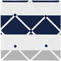 Navy Blue, Gray and White Fabric Memory/Memo Photo Bulletin Board for Stripe Collection by SweetJojoDesigns
