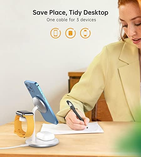 XooFly 3 in 1 Magnetic Wireless Charging Station for Apple Devices,15W - Image 3