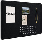 OWLKELA Felt Bulletin Board, 48x36 Inch, Black by OWLKELA