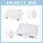 12 Pcs Clear Paper Storage Box, Grey, 12.4 x 9.84 x 1.18 Inches - Image 2