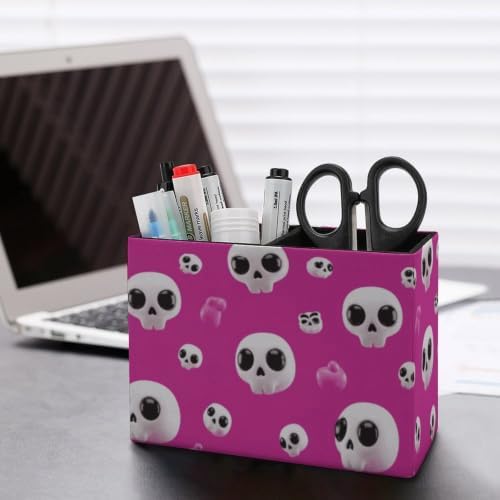 Storage Organizer Rich Shallow Pastel Lovely Circle Skull Skeleton Rotating Multi‑Functional Pouch,Art‑Craft with Accessories - Image 3
