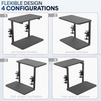 VIVO Black Clamp-on 16" Flexible Shelving Unit, DESK-SHELF2CS - Image 4