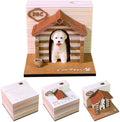 3D Calendar 2027, 3D Memo Pad Art Sticky Notes, Time Piece Calendar 2027, Creative Weekly Notepad with Light, Paper Carving Art Desktop Gift for Christmas Birthday Anniversaries (Cute Cottage 2027) by Banigic