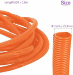 DMiotech 50ft Wire Loom Split Tubing 1 Inch(25.4mm) ID Orange - Image 3