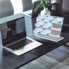 Dunzoom Business Card Holder for Desk, 9 Slots Acrylic Card Display Stand - Image 5