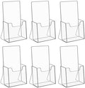 NIUBEE Acrylic Brochure Holder 4 x 6, Flyer Holder Stands Display, 6 Pack by NIUBEE