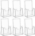 NIUBEE Acrylic Brochure Holder 4 x 6, Flyer Holder Stands Display, 6 Pack by NIUBEE