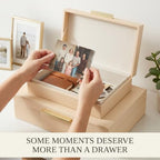 Decorative Storage Boxes with Lids - Set of 2 PU Leather Organizer Bins - Image 6