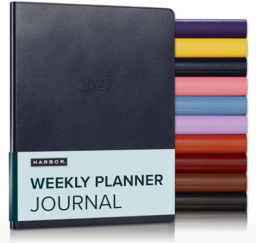Harbor Weekly Journal Notebook Planner 2027 Leida Navy by Harbor