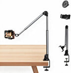 Desk Phone Stand, Dual Telescopic Arms, 2in1 Clip & Magnetic Head by Vearstie