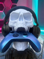 Artistic Crânio Stand for Headphones and Video Game Controllers - Gaming Station Organizer and Display - Bone White - Image 2