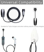 EV Charger Retractable Cord Reel, Sliding Ceiling Cableway, Overhead EV Charging Cable Organizer for 2-Car Garage, 6.6 ft Reach, Tesla NACS & J1772 Compatible - Image 5