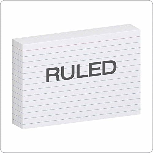 Oxford 41 (1000 PK) Ruled Index Cards, 4" x 6", White, 1,000 Cards (10 Packs of 100) (41) & Poly Index Card Guides, Alphabetical, A-Z, Assorted Colors, 4" x 6" Size, 25 Guides per Set (73154) - Image 3