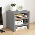 Solid Wood Monitor Stand Riser & Laptop Stand Desk Organizer - Office Accessories for PC Workspace, Computer Organization, Countertop Hutch Light Grey 9.9x7.9x9in by Unknown