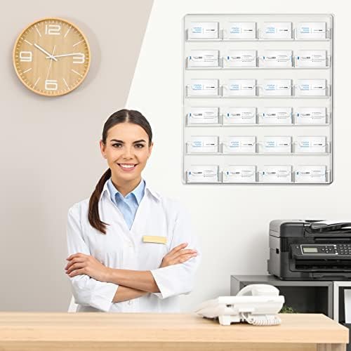 Lincia 2 Pcs Acrylic Business Card Holder, 45×40 cm, 24 Pockets - Image 5