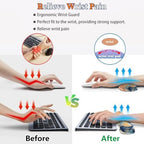 Large Desk Pad Set with Keyboard Wrist Rest & Mouse Wrist Support - Image 3