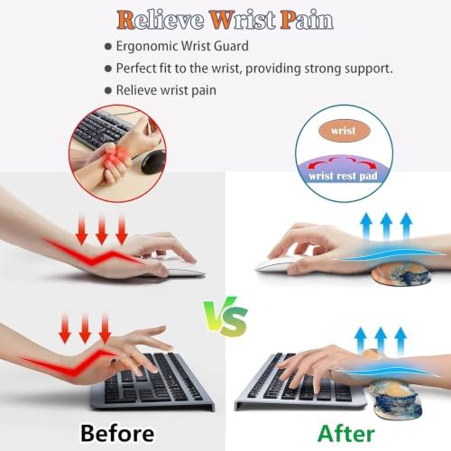 Large Desk Pad Set with Keyboard Wrist Rest & Mouse Wrist Support - Image 3