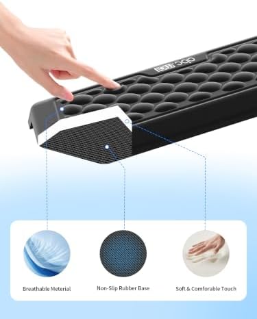 2-in-1 L-Shaped Desk Elbow Pads & & Mouse Pad Set with Wrist Rest, Black - Image 6