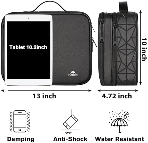 MATEIN Cord Organizer Case with Adjustable Divider, Large DJ Cable File Bag - Image 4