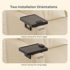 Wealone Black Couch Arm Tray, Sofa Arm Table with TV Tray & Storage Box - Image 5