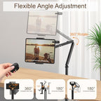Houele Tablet Floor Stand with Page Turner, iPad Floor Stand with Tray - Image 2