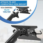 Mount-It! Laptop Tray for Monitor Arm, VESA Laptop Mount Tray for 75x75 & 100x100 Monitor Arms, Ventilated Steel Notebook Holder with Adjustable Clips, Fits Laptops up to 16.5" Wide - Image 5