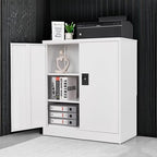 Letaya Metal Storage Cabinets with Lock Door,2 Adjustable Shelves Organizer Steel Storage Cabinets for Home,Office,Warehouse,Garage,Employee Lockers(White) - Image 5