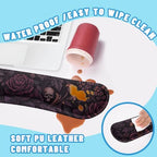 Dark Floral Desk Mat Set Gothic Skull Rose Large Mouse Pad with Wrist Rest 4in1 Desk Mat for Desktop Ergonomic Computer Desk Arm Wrist Anti-Slip Computer Ergonomic Mouse Pad Home Office Gaming - Image 5