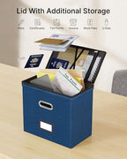 Oterri File Box Small 2-Pack Mesh Pockets Hanging Organizer for Letter-Size - Image 2