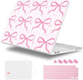 4-in-1 Hard Case for 2026 MacBook Neo 13 (A3404), Bows-Stripe by WelcomeViseNewitems