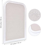 Bulletin Board with Linen, 23.6x17.7 inches Bulletin Board with White Wood Style Frame, Decorative Hanging Pin Board Vision Board Message Board for Office School Home Decor(2R&2S,L-4560,1p) - Image 2