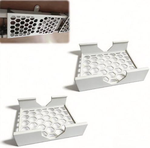 Under Desk Cable Management Tray Compatible with Flexispot E1/E1-PRO/E5/E7 Electric Standing Desk, Cable Organizer Holder for Easy Snap-On, 2-Pack (White,for E5&E7) by Unknown