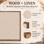 Cinnvoice 48 x 34 Inch Linen Bulletin Board Rustic Farmhouse Pin Board - Image 4