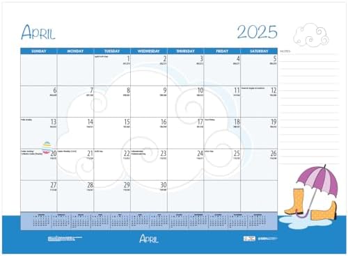 2025 House of Doolittle Seasonal Holiday Depictions 22-inch x 17-inch Monthly Desk Pad Calendar (139-25) - Image 5