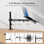 Afaloona 2-in-1 Monitor & Laptop Stand for 13-32" Monitor or 11-17" Laptop - Image 3