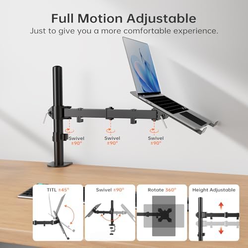 Afaloona 2-in-1 Monitor & Laptop Stand for 13-32" Monitor or 11-17" Laptop - Image 3