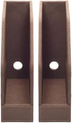 MobileVision Executive Brown Cloth Fabric Vertical File Holders - 2 Piece Combo - Image 5