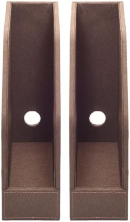 MobileVision Executive Brown Cloth Fabric Vertical File Holders - 2 Piece Combo - Image 5