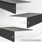 VIVO Laminate 59 x 12 inch Modesty Panel for Office Desk, 3 Configuration Options, Cable Management Organizer, Black, PP-LM60-B - Image 5