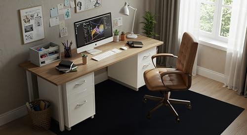 Rhino Mats, Rhino Hide Chair Mat (Lip Option), Office Computer Chair Mat for Hardwood, Tile, Laminate, Concrete and Vinyl Floors, Anti-Slip (Black, 60"x72"-Rectangle) - Image 3