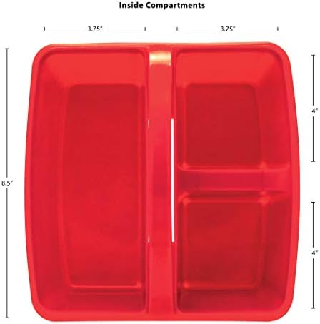 Teacher Created Resources Red Portable Plastic Storage Caddy 6-Pack for Classrooms, Kids Room, and Office Organization, 3 Compartment - Image 4
