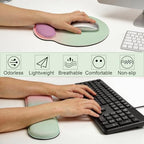 PATIKIL Ergonomic Wrist Rest Set, Memory Foam Mouse Pad and Keyboard Wrist Rest Support Hand Waterproof Cup Pad Non-Slip for Office Computer Gaming Home Desk Accessory, Purple Pink - Image 5