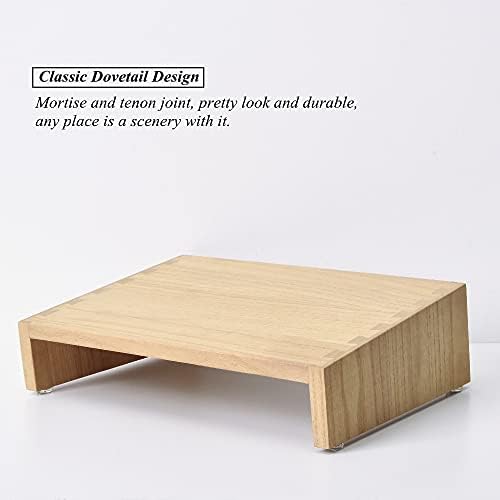 KIRIGEN Adjustable Wooden Under Desk Footrest, Office Foot Stool, Natural - Image 5